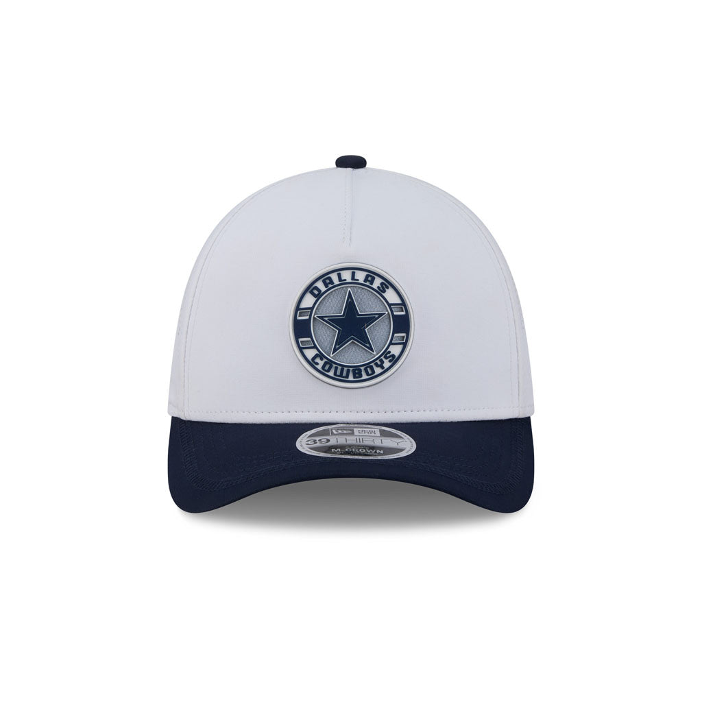 NFL Dallas Cowboys New Era Patch 39THIRTY M-Crown Flex Fit Hat - White