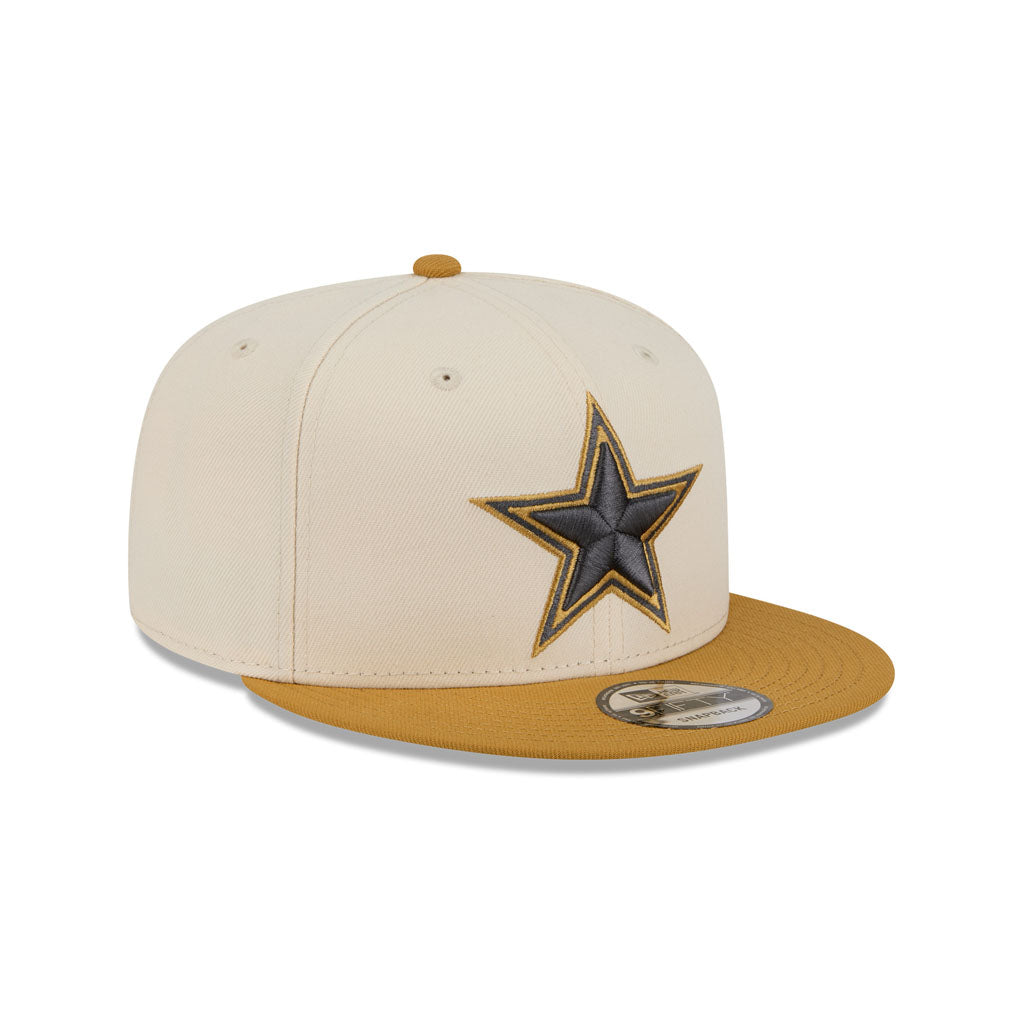 NFL Dallas Cowboys New Era Two-Tone Dusted 9FIFTY Snapback Hat - Light Cream