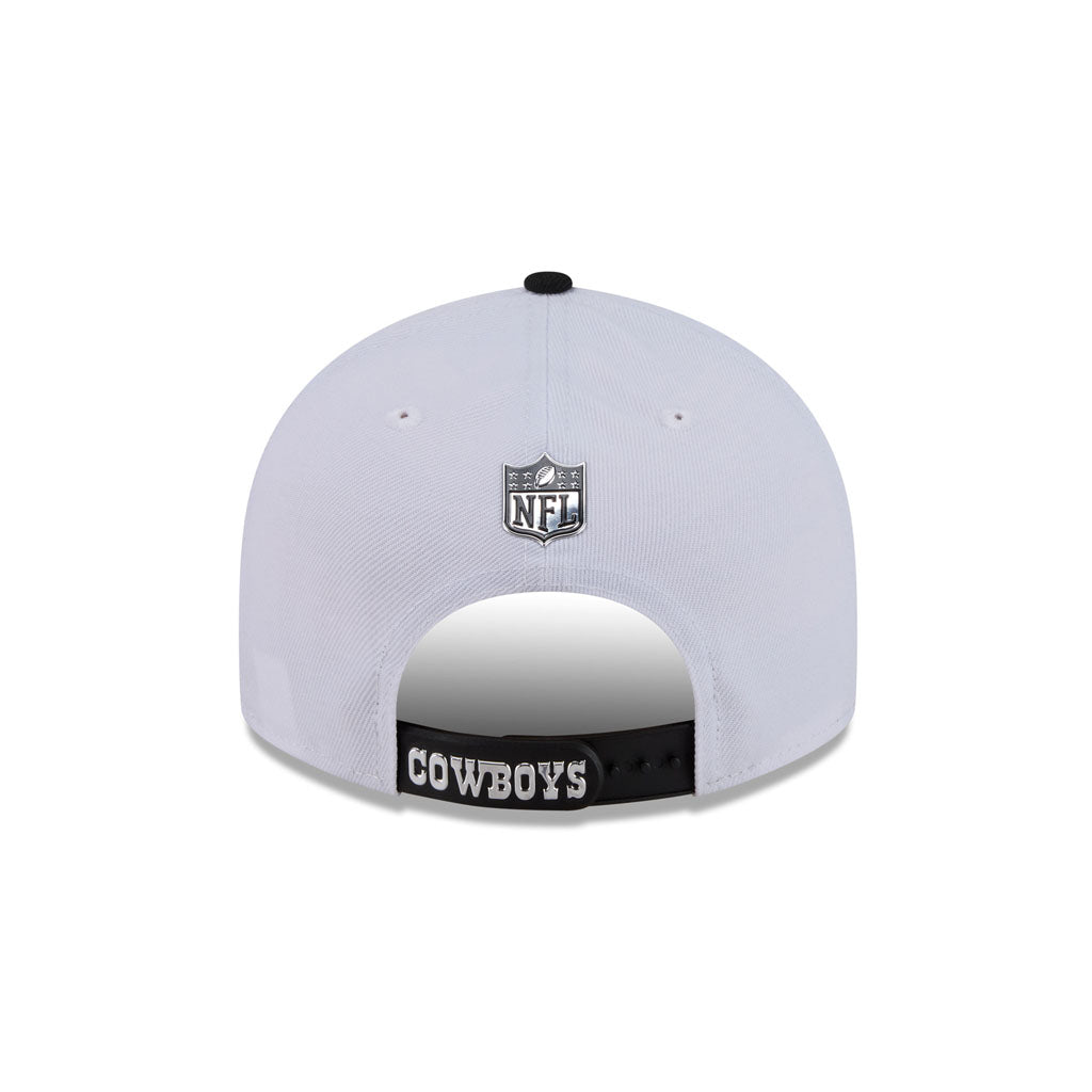 NFL Dallas Cowboys New Era 2026 Black & White Draft 9FIFTY Snapback Hat - White