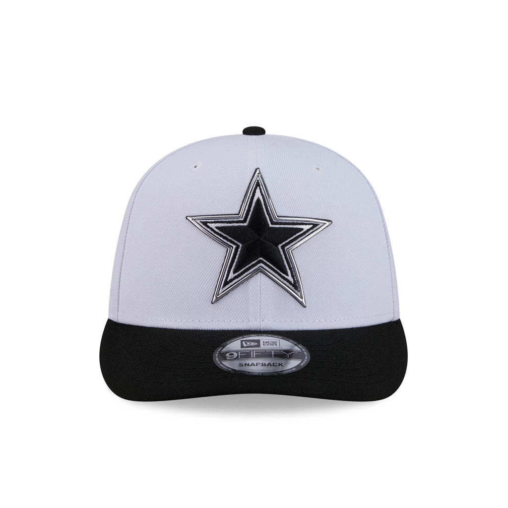 NFL Dallas Cowboys New Era 2026 Black & White Draft 9FIFTY Snapback Hat - White