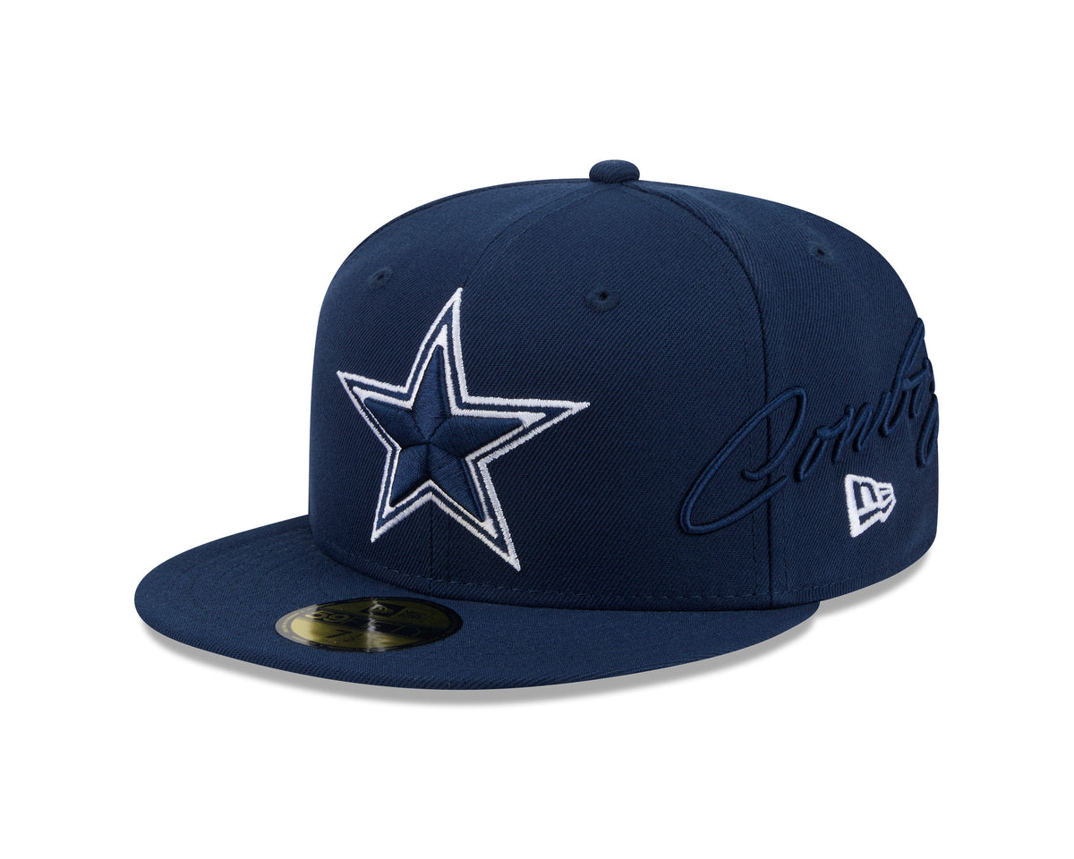 NFL Dallas Cowboys New Era Side Script 59FIFTY Fitted Hat- Navy