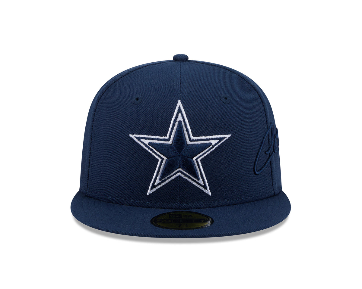 NFL Dallas Cowboys New Era Side Script 59FIFTY Fitted Hat- Navy