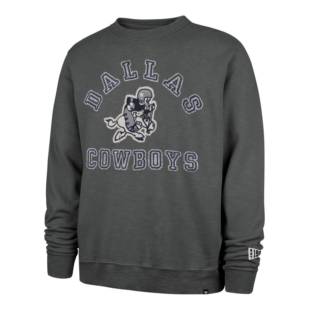 NFL Dallas Cowboys '47 Calderwood Terry Crewneck Sweater- Heather Gray