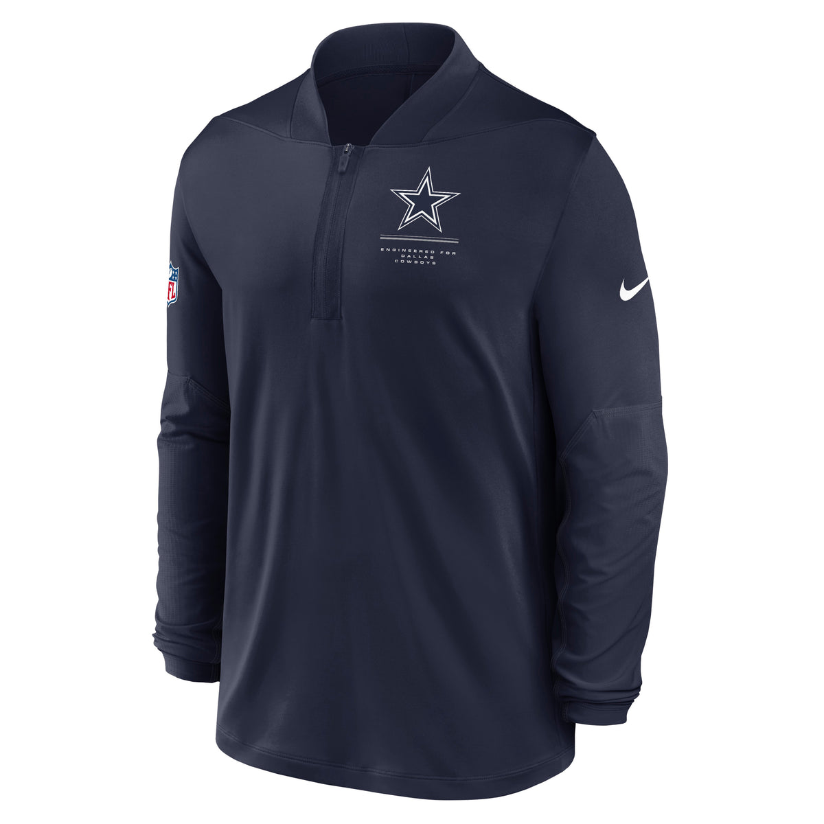 NFL Dallas Cowboys Nike Midweight Half-Zip Jacket Top- Navy