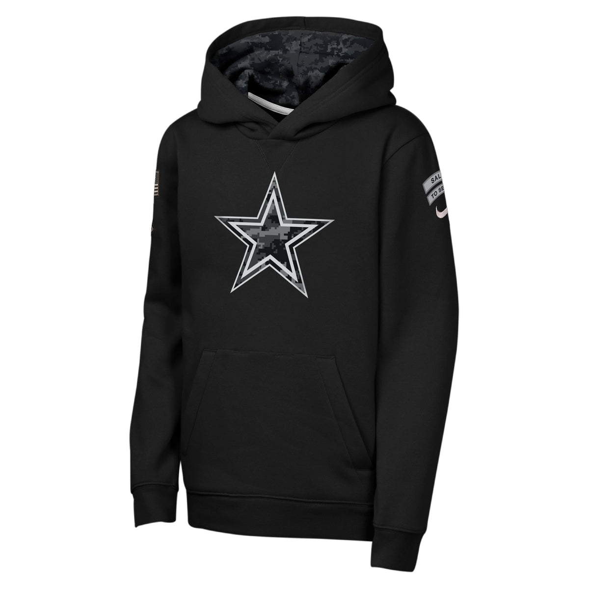 NFL Dallas Cowboys Youth Nike 2026 Salute to Service Hoodie- Black