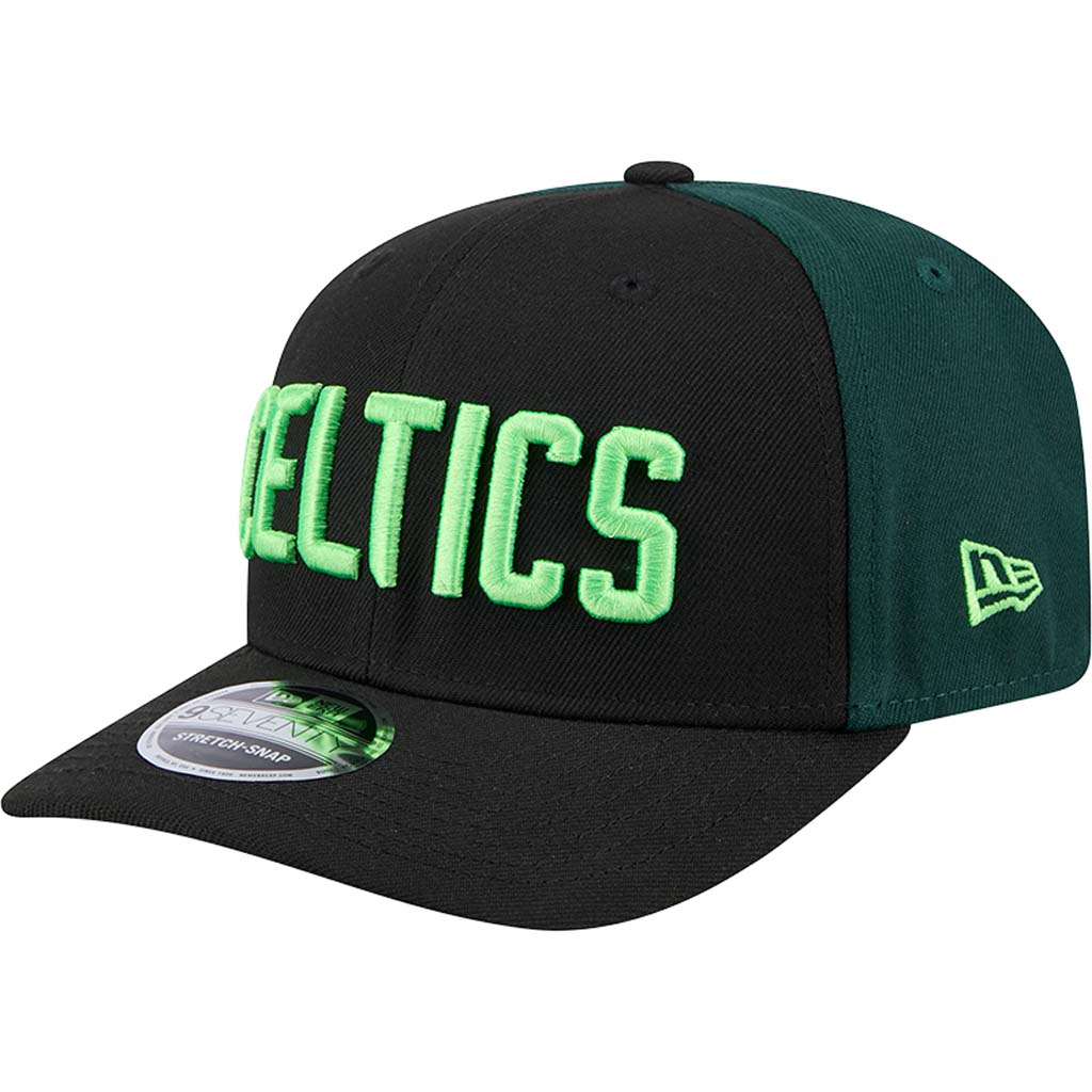 NBA Boston Celtics New Era 2024/25 City Edition 9SEVENTY Stretch Snapback Hat - Black