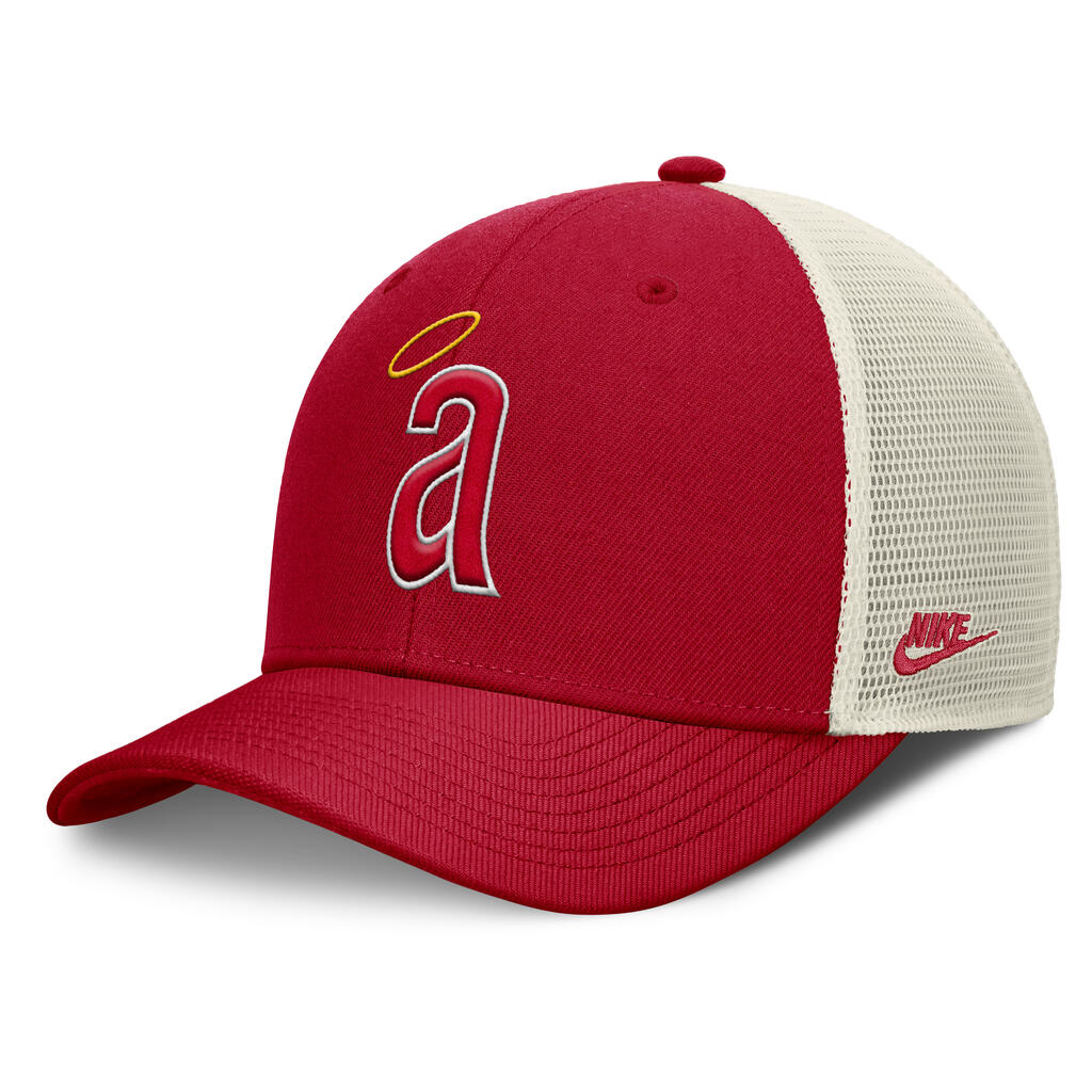 MLB Los Angeles Angels Nike Cooperstown Trucker Snapback Hat - Red