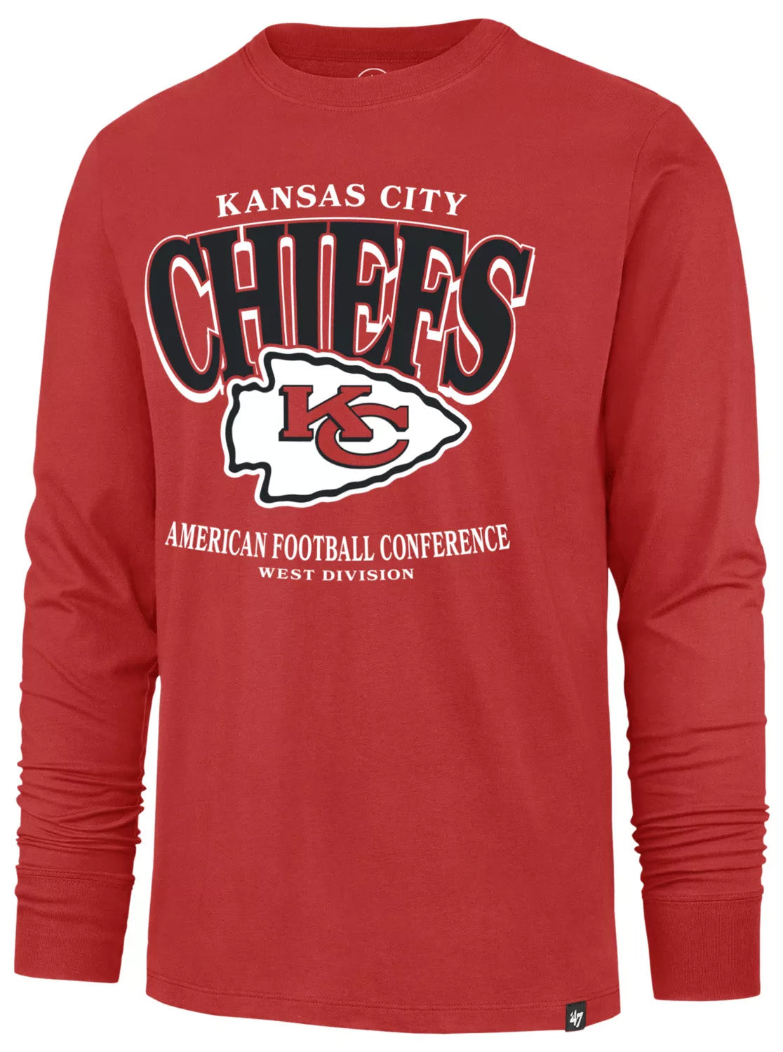 NFL Kansas City Chiefs '47 Checkdown Franklin Long Sleeve T-Shirt- Red