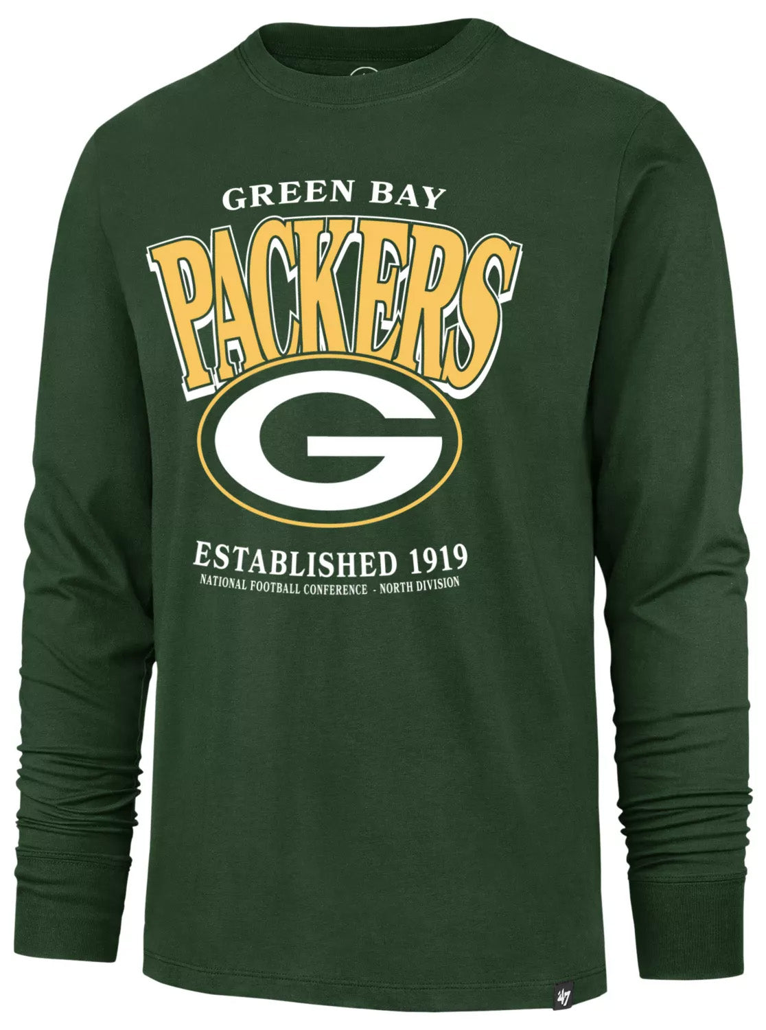 NFL Green Bay Packers '47 Checkdown Franklin Long Sleeve T-Shirt- Green