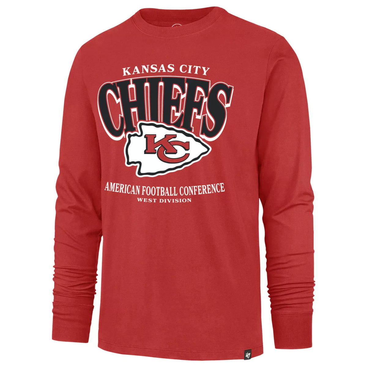 NFL Kansas City Chiefs '47 Checkdown Franklin Long Sleeve T-Shirt- Red