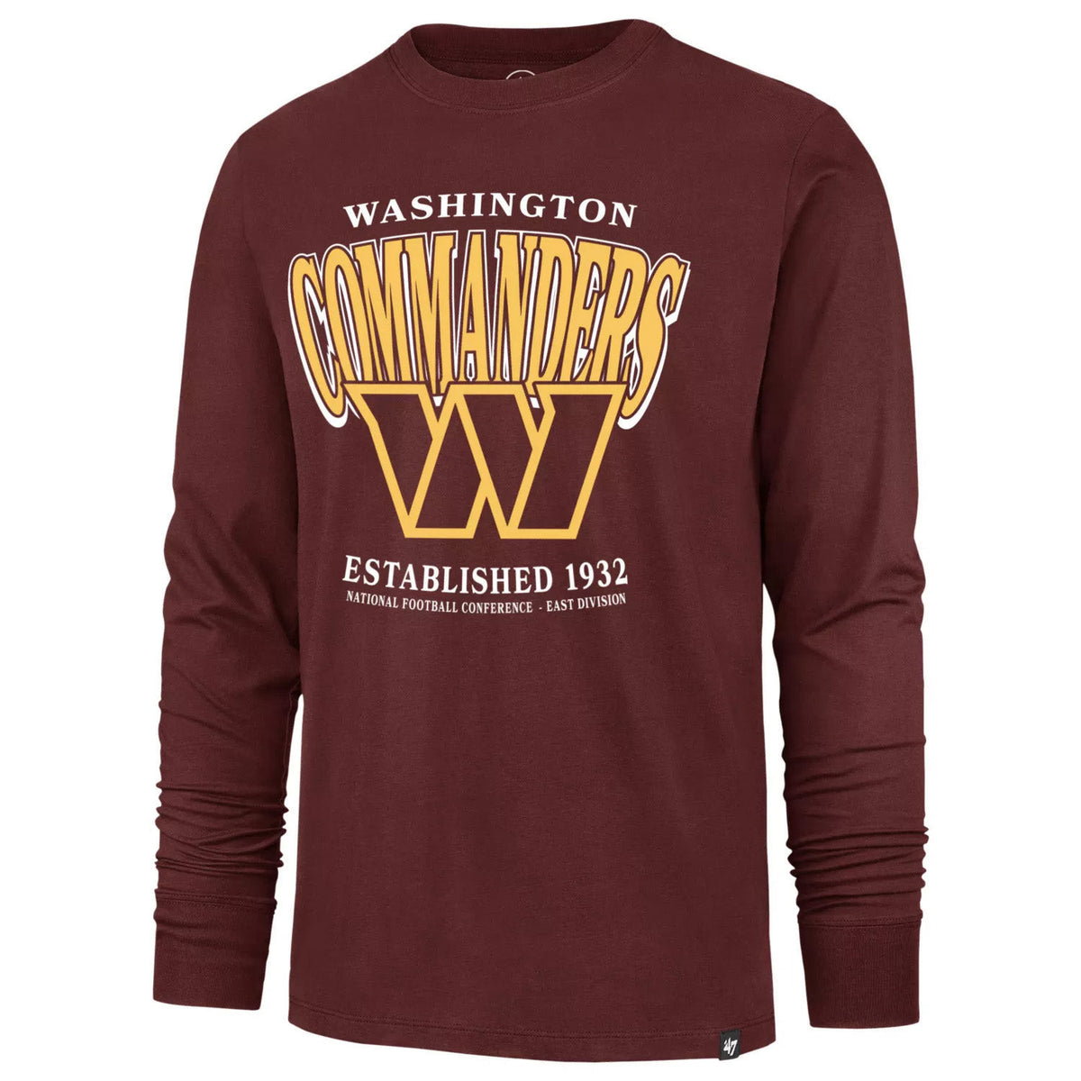 NFL Washington Commanders '47 Checkdown Franklin Long Sleeve T-Shirt- Maroon