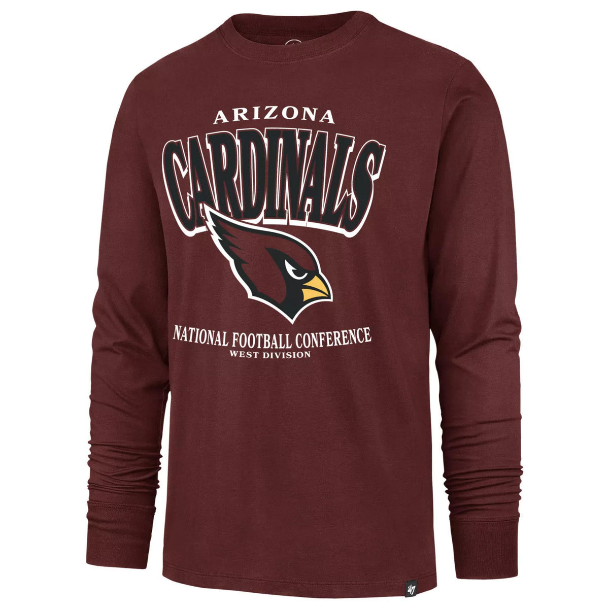 NFL Arizona Cardinals '47 Checkdown Franklin Long Sleeve T-Shirt- Red