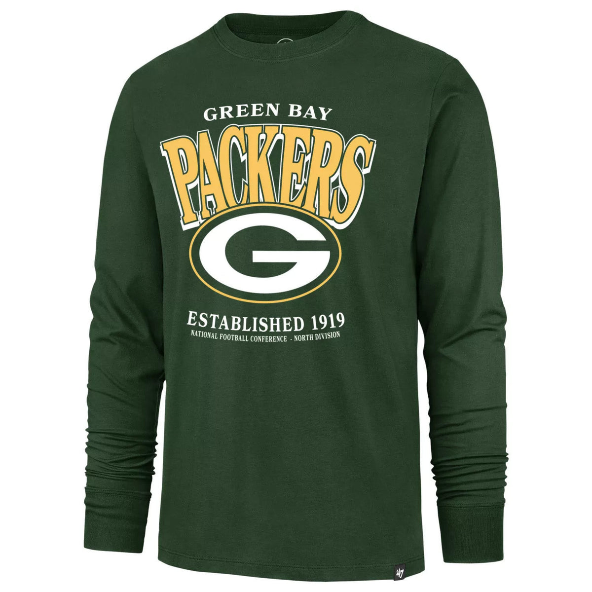 NFL Green Bay Packers '47 Checkdown Franklin Long Sleeve T-Shirt- Green