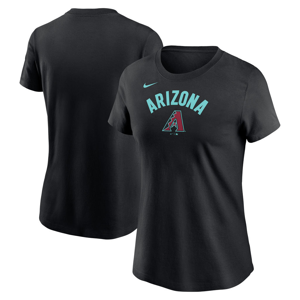 MLB Arizona Diamondbacks Women's Nike Arched Team T-Shirt - Black