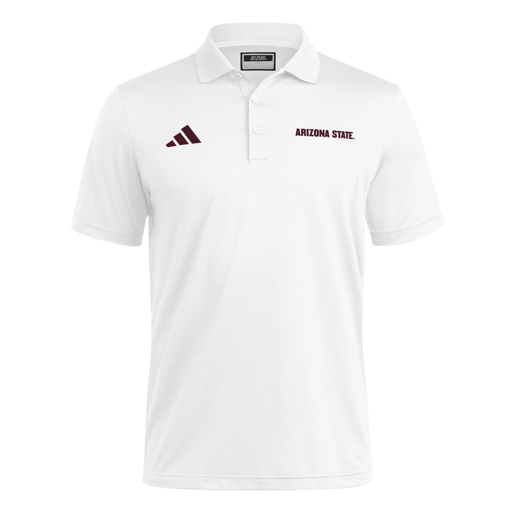 NCAA Arizona State Sun Devils adidas 2025 Coaches Polo - White