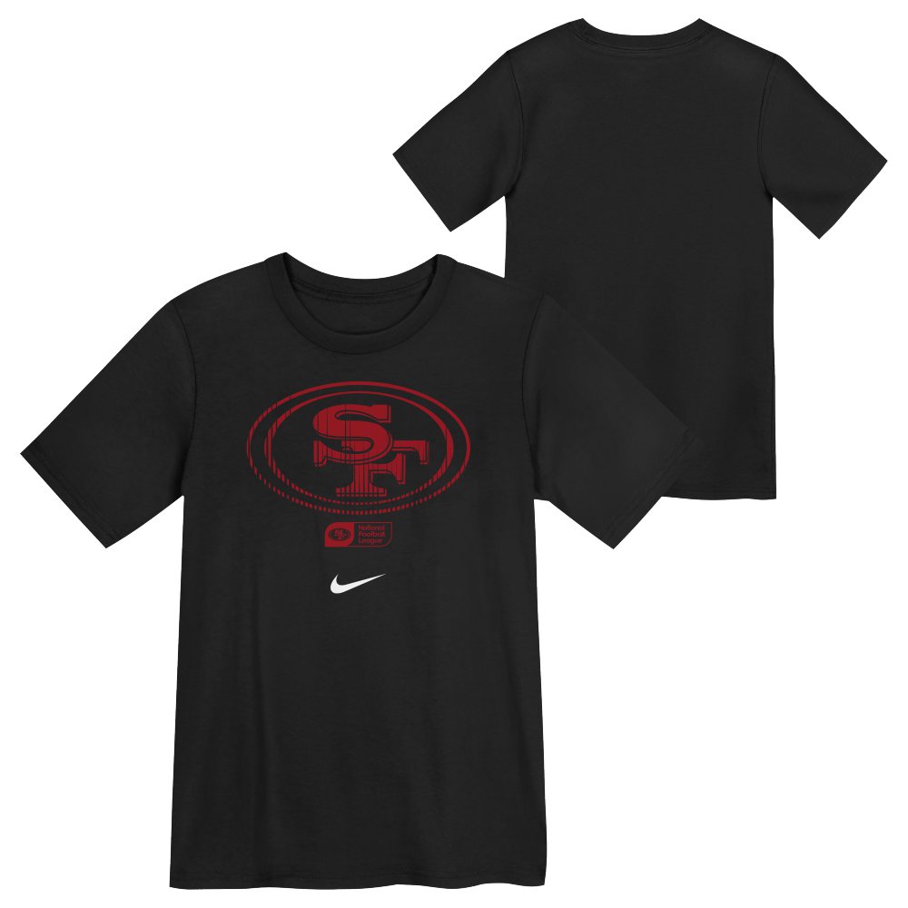NFL San Francisco 49ers Youth Nike Faded Essential T-Shirt - Black