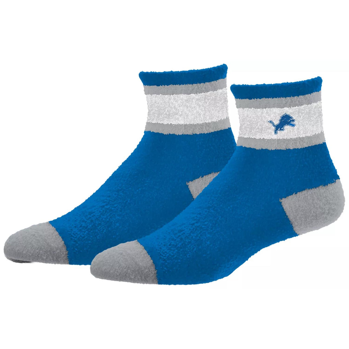 NFL Detroit Lions For Bare Feet Cuff Stripe Sock- Blue