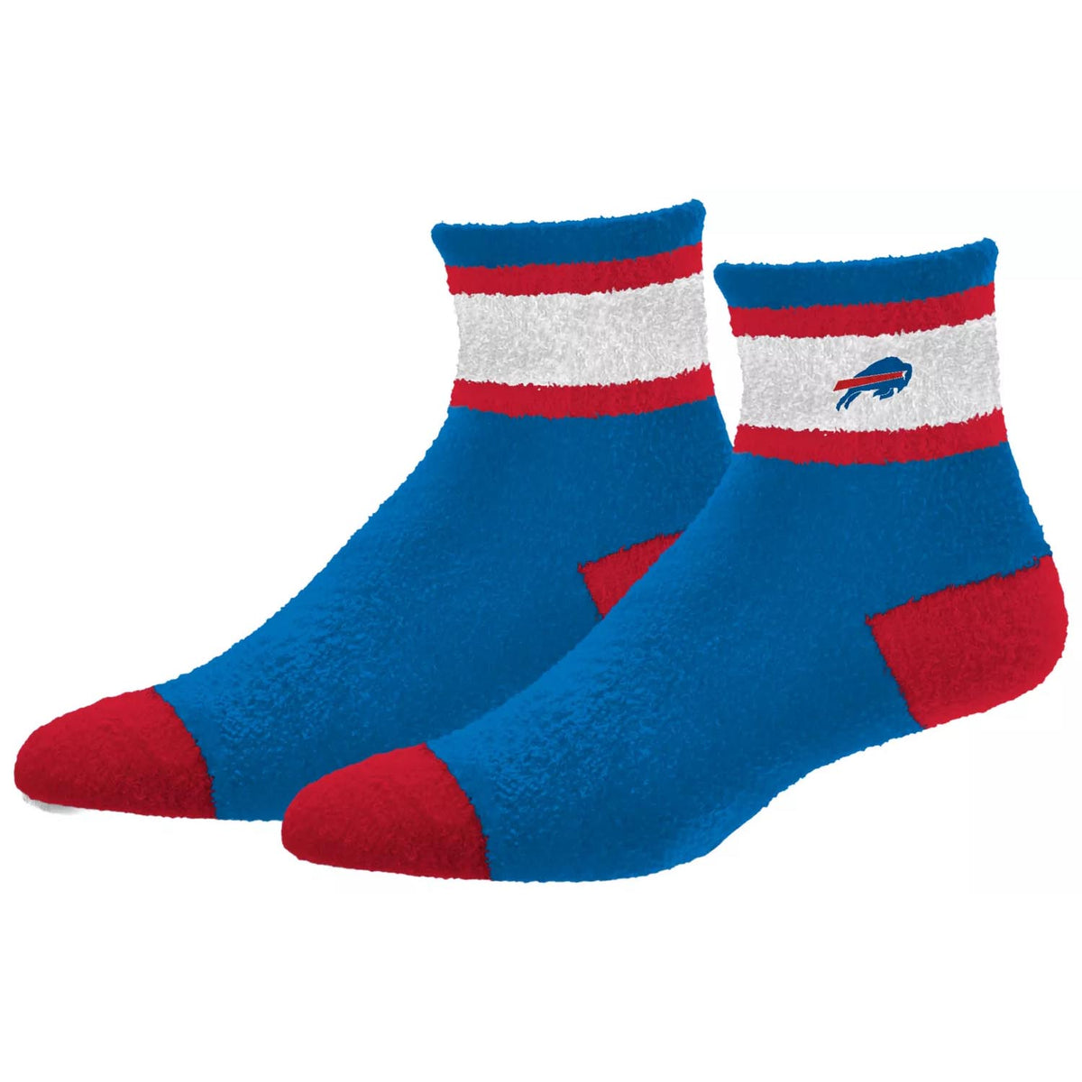 NFL Buffalo Bills For Bare Feet Cuff Stripe Sock- Blue