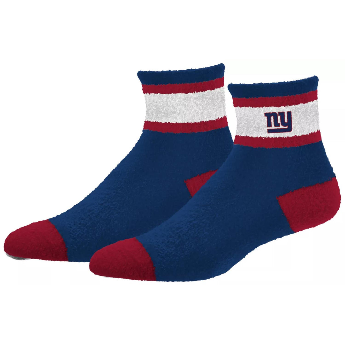 NFL New York Giants For Bare Feet Cuff Stripe Sock- Navy