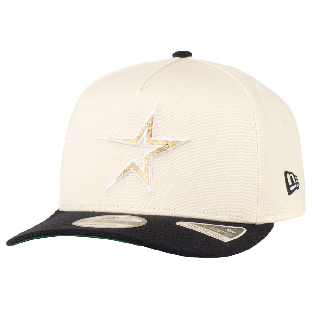 MLB Houston Astros New Era Throwback Two-Tone TC 9FIFTY A-Frame Snapback Hat - Cream