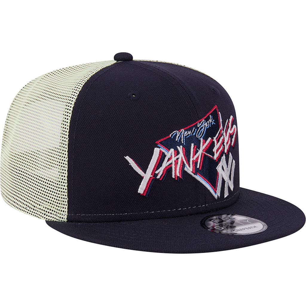 MLB New York Yankees New Era Neon Trucker 9FIFTY Snapback Hat - Navy