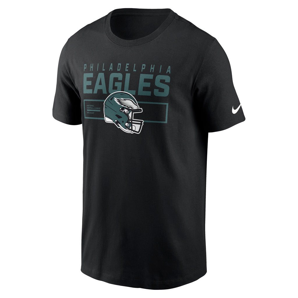 NFL Philadelphia Eagles Nike Helmet Essential T-Shirt - Black