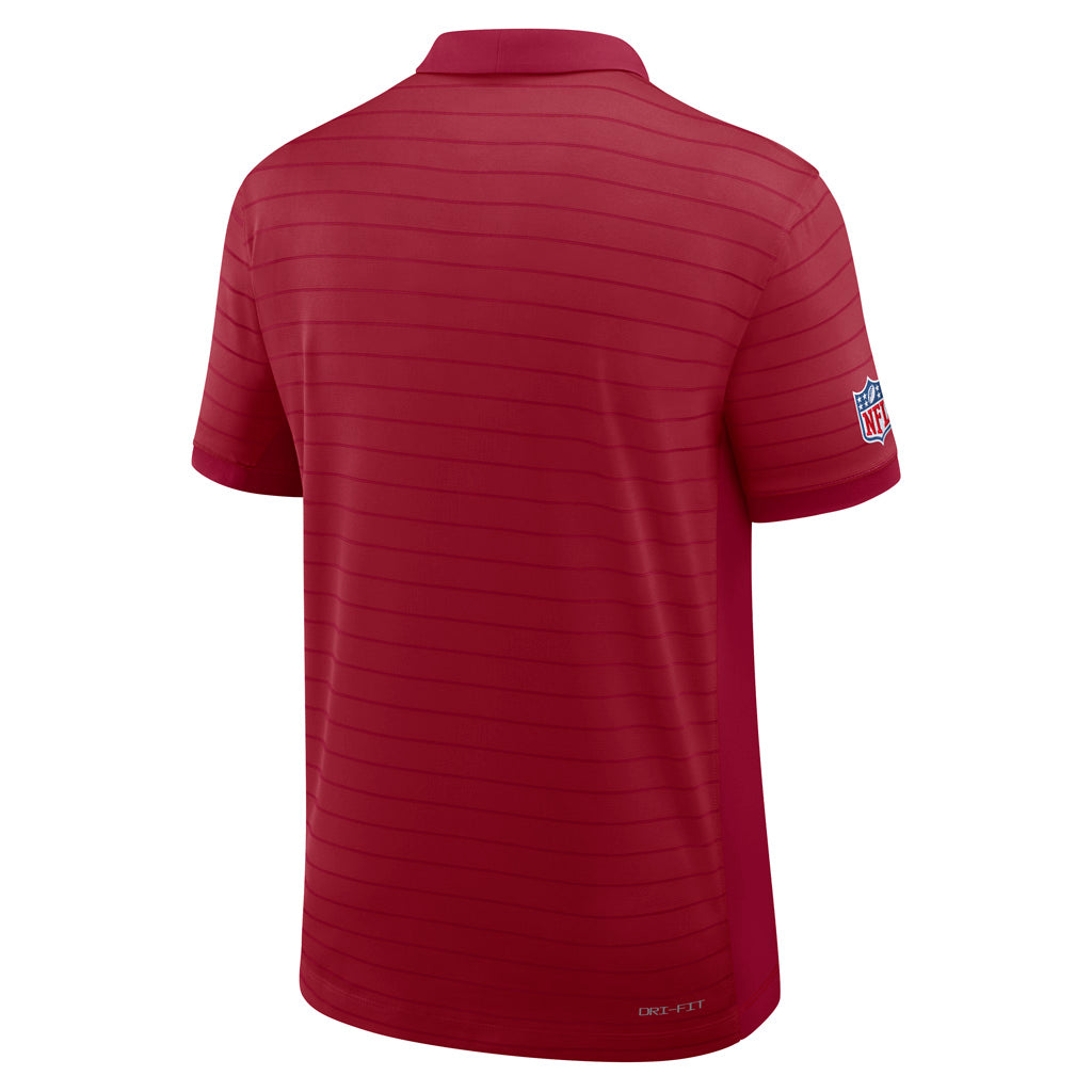 NFL Arizona Cardinals Nike 2025 Dri-Fit Striped Polo - Red