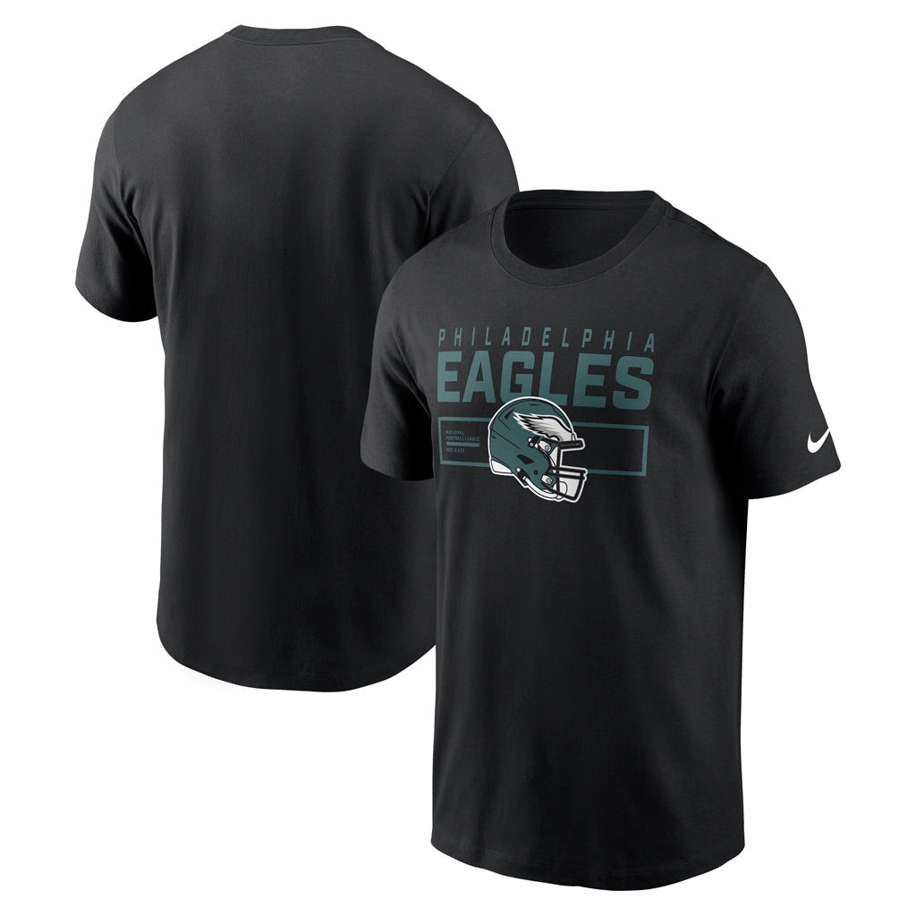 NFL Philadelphia Eagles Nike Helmet Essential T-Shirt - Black