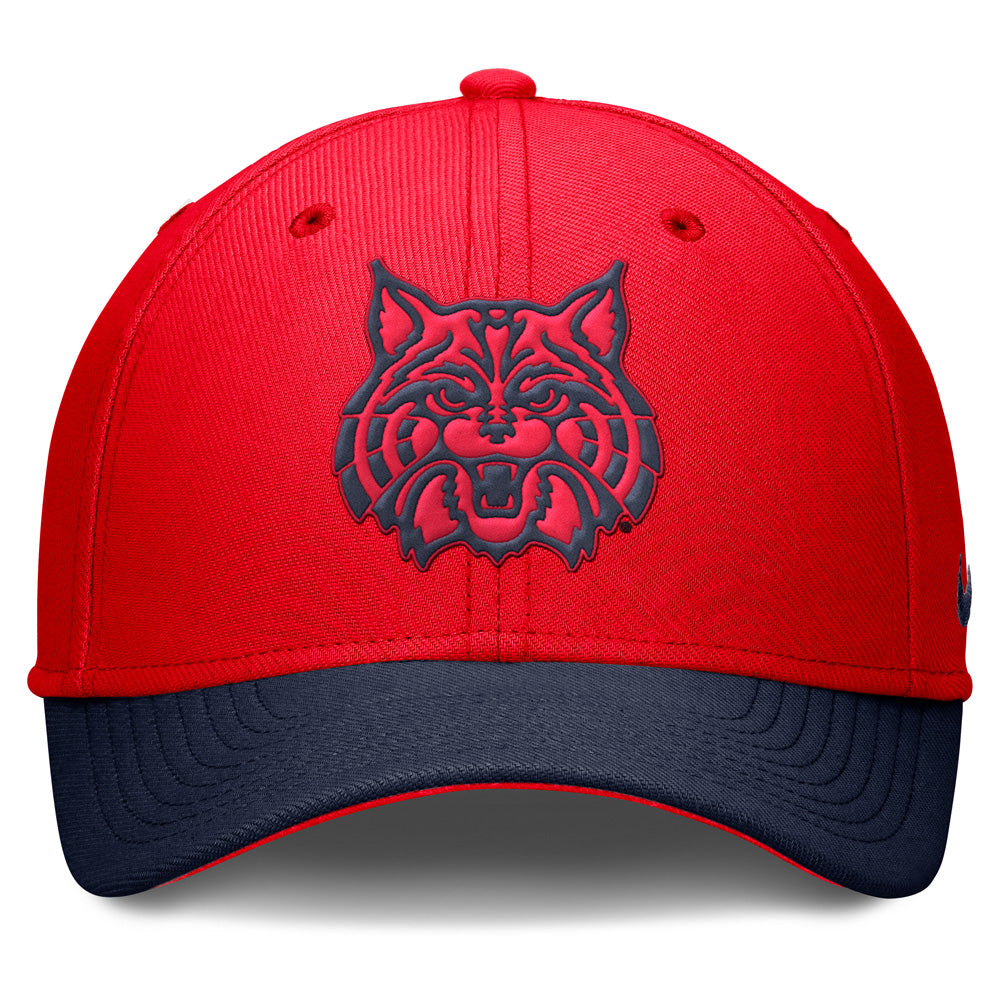 NCAA Arizona Wildcats Nike Cat Head Two-Tone Swoosh Rise Flex Fit Hat