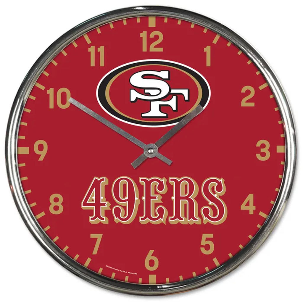 NFL San Francisco 49ers WinCraft Chrome Clock