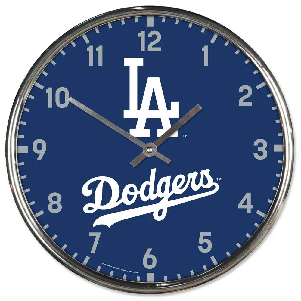 MLB Los Angeles Dodgers Wincraft Chrome Clock