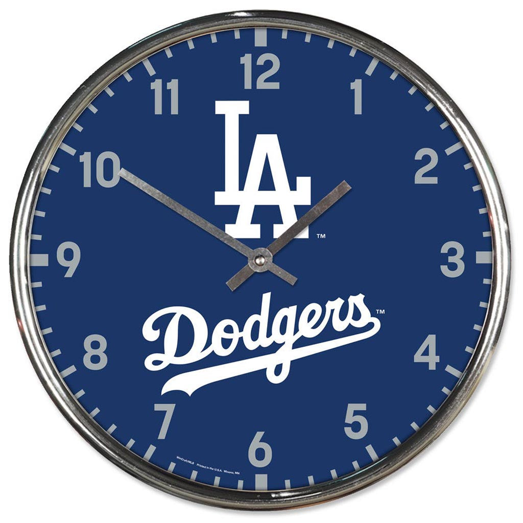 MLB Los Angeles Dodgers Wincraft Chrome Clock