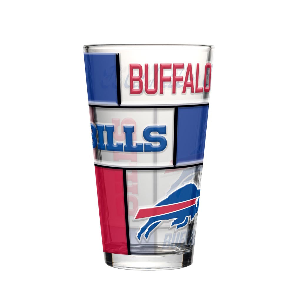 NFL Buffalo Bills Logo Brands 16oz Quilted Pint Glass - Blue