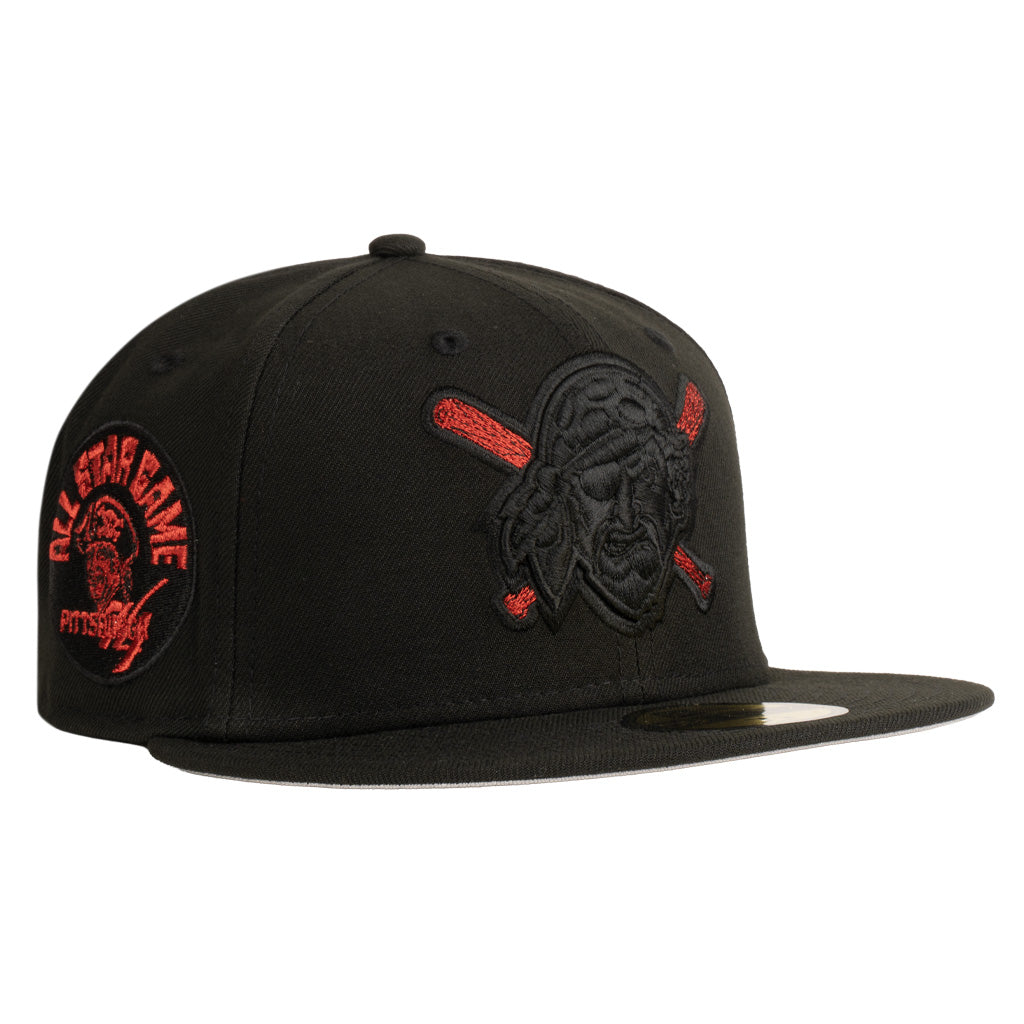 MLB Pittsburgh Pirates New Era Blackbird 59FIFTY Fitted Hat - Black