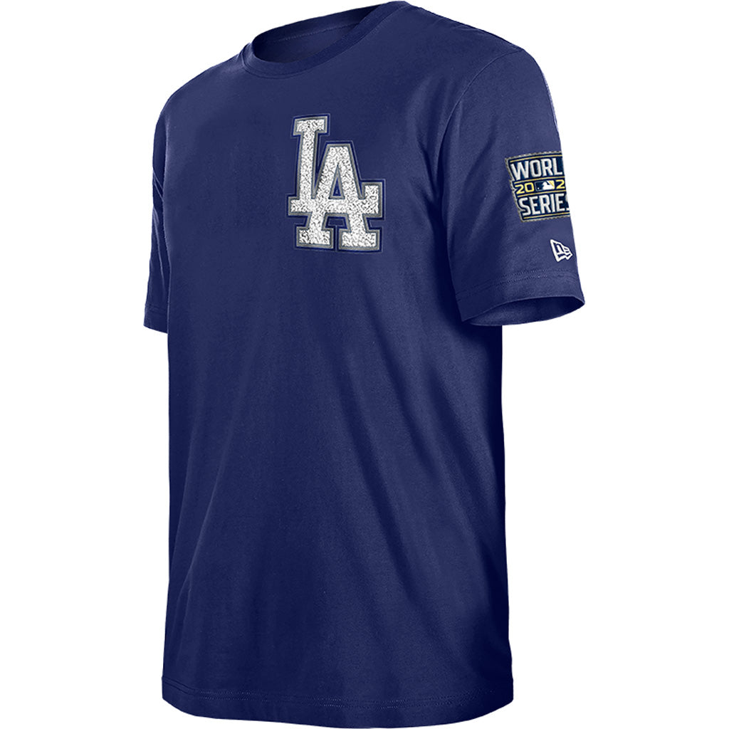 MLB Los Angeles Dodgers New Era Chenille Patch T-Shirt - Blue
