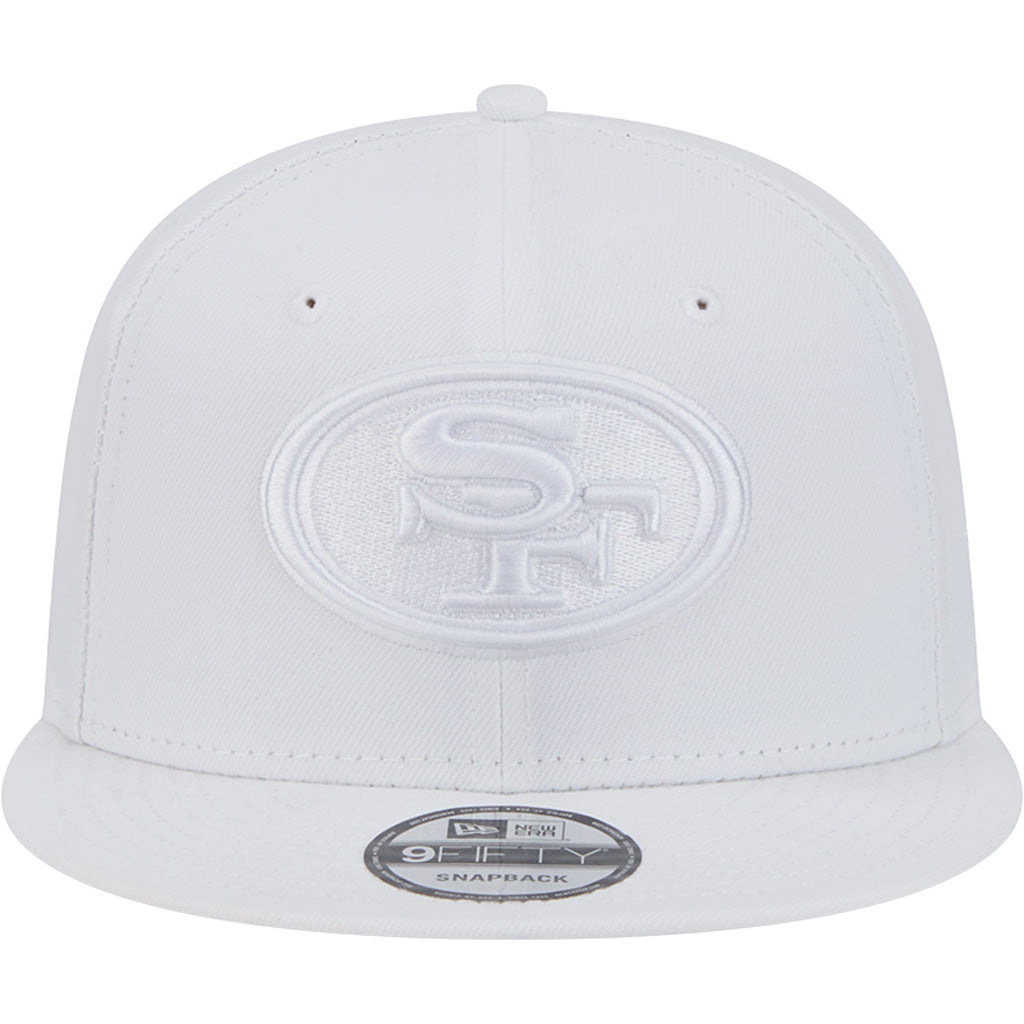 NFL San Francisco 49ers New Era White on White 9FIFTY Snapback Hat - White