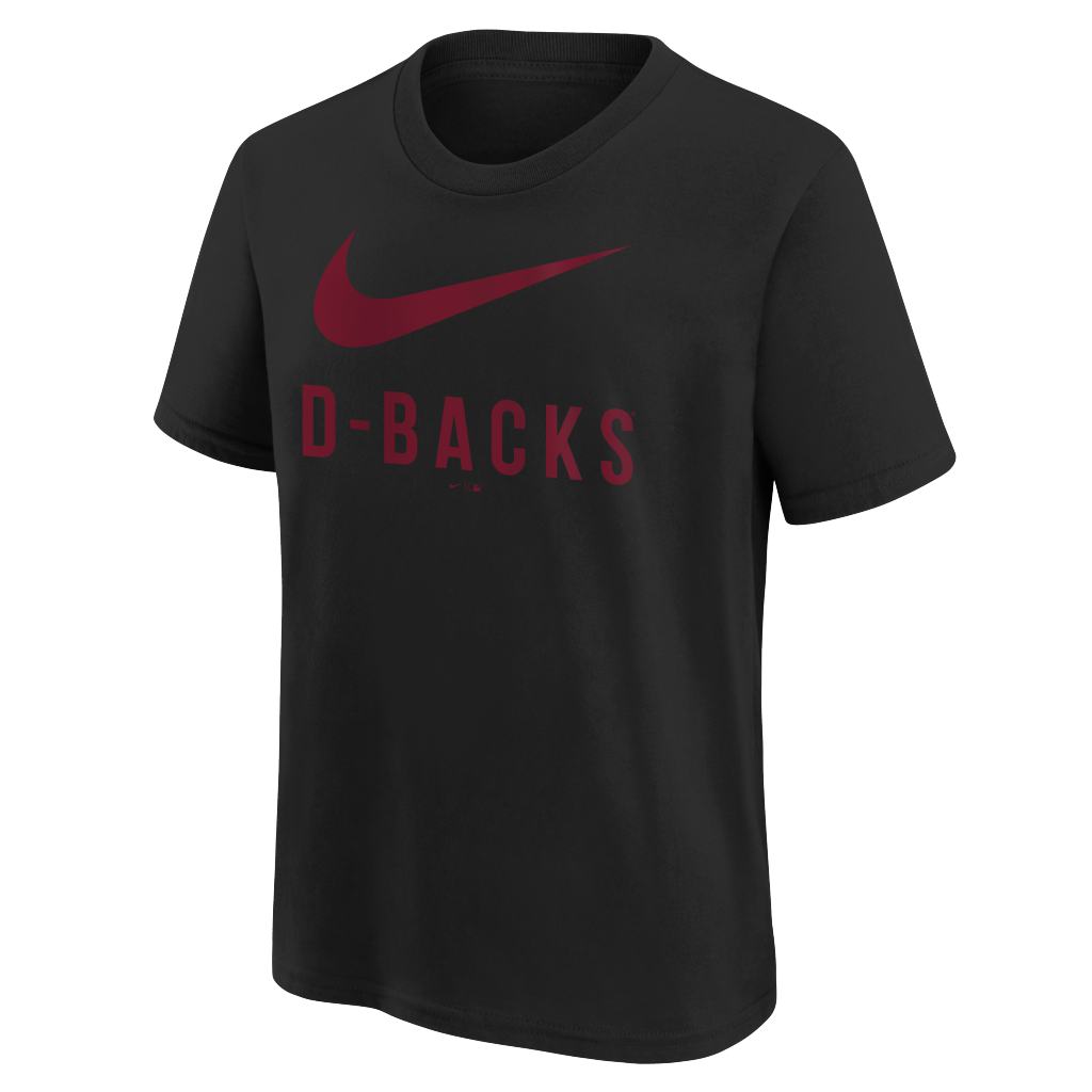 MLB Arizona Diamondbacks Youth Nike Swoosh Cotton T-Shirt - Black