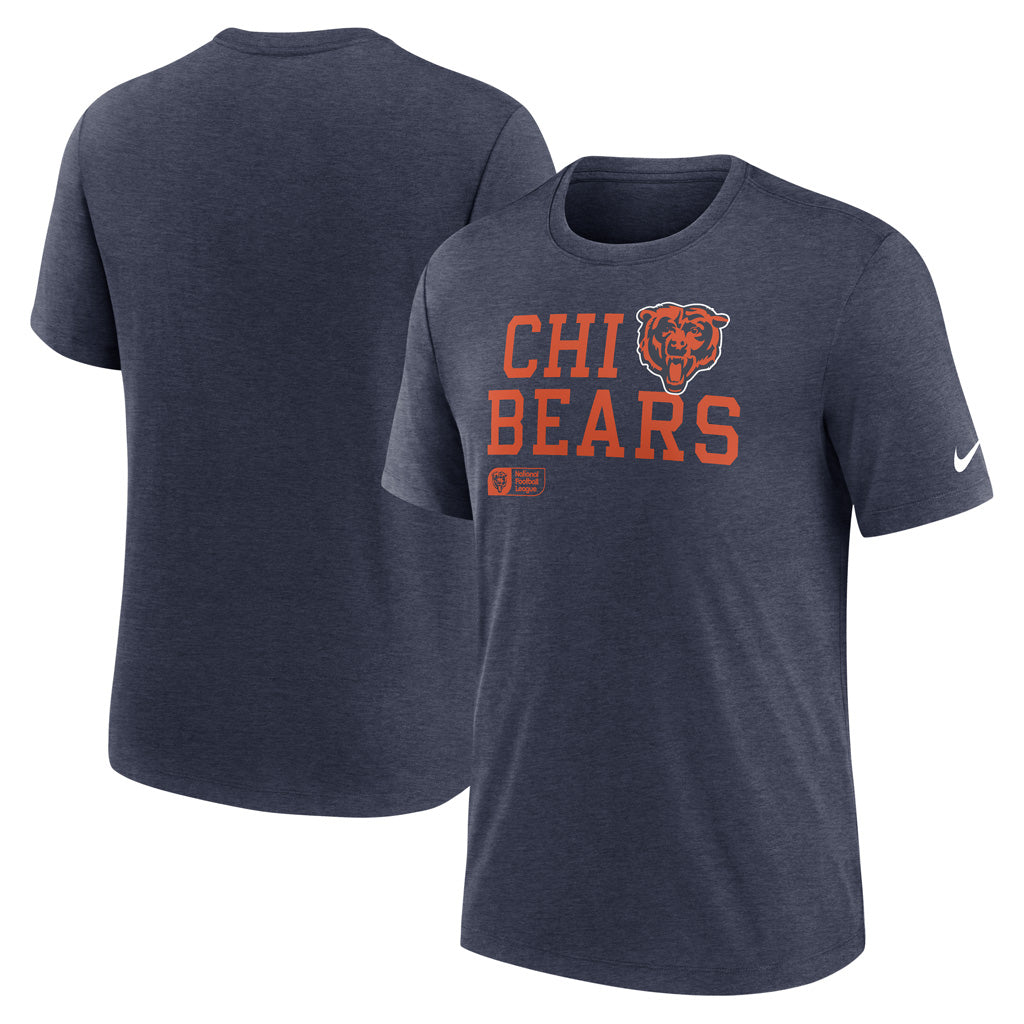 NFL Chicago Bears Nike Lock Up Tri-Blend T-Shirt - Navy
