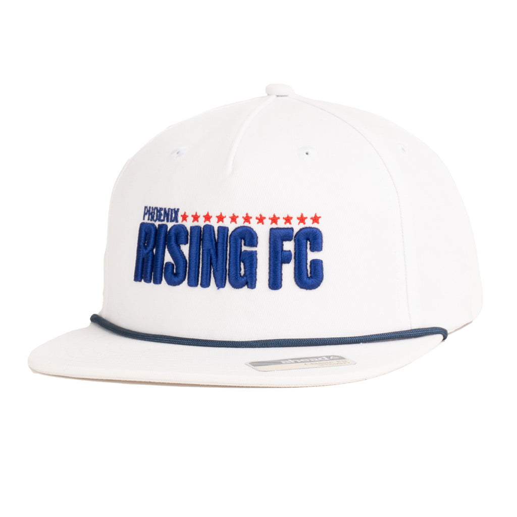 Phoenix Rising 2025 4th of July Americana Rope Snapback Hat - White