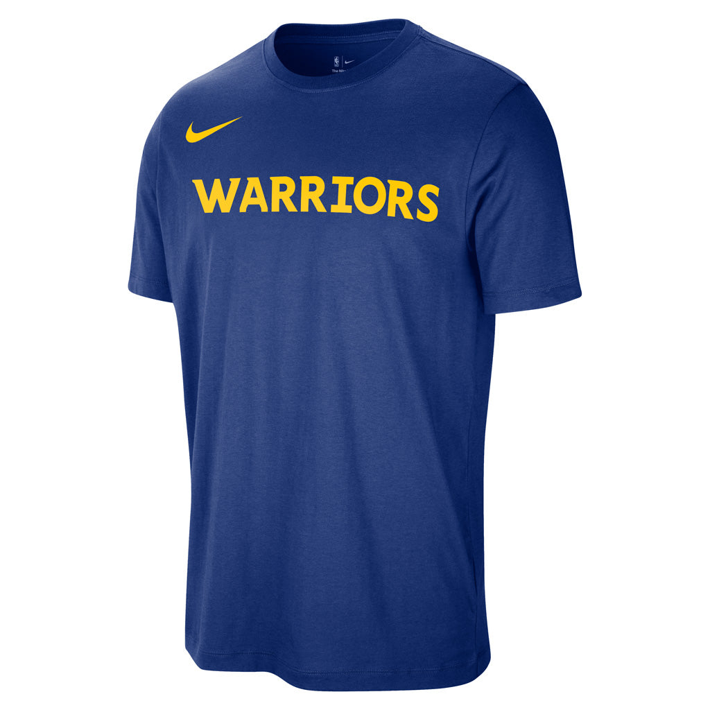 NBA Golden State Warriors Nike Essential Wordmark T-Shirt - Blue