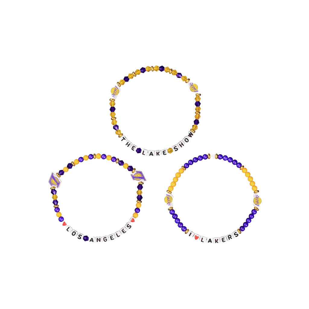 NBA Los Angeles Lakers FOCO 3-Pack Friendship Bracelet
