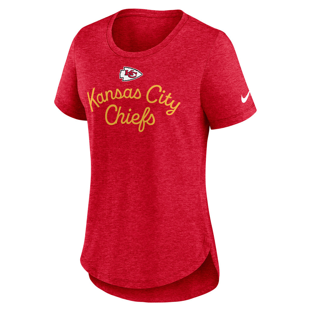 NFL Kansas City Chiefs Women's Nike Fashion Triblend T-Shirt - Red