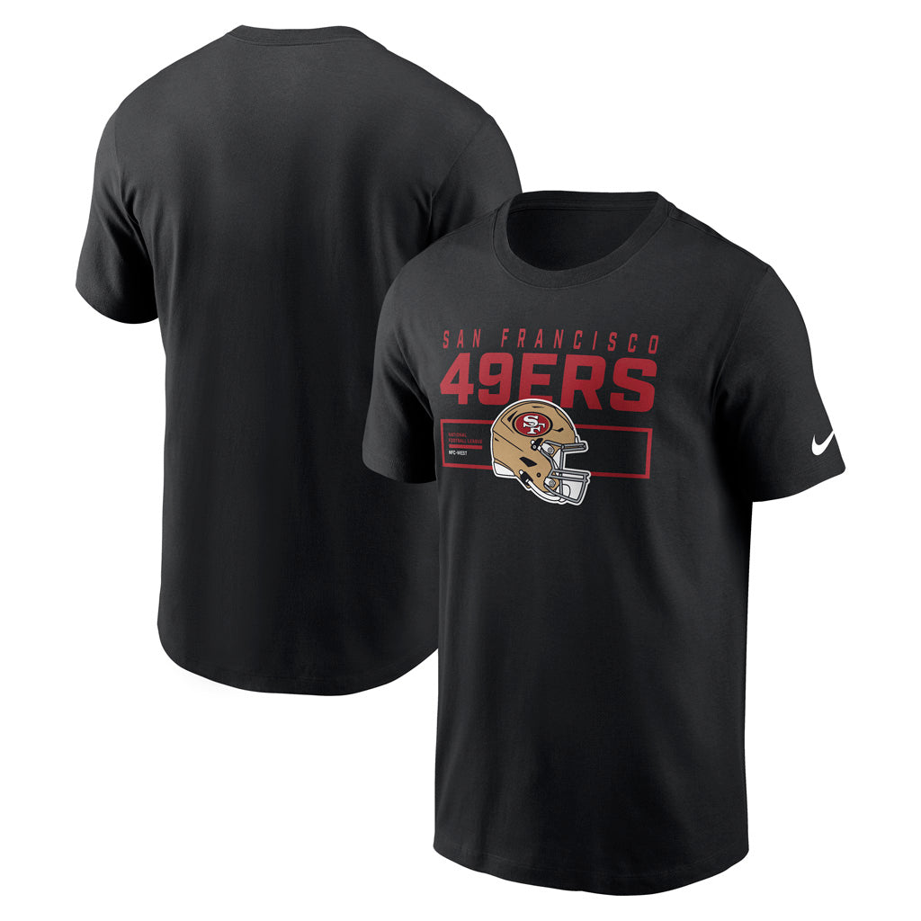 NFL San Francisco 49ers Nike Helmet Essential T-Shirt - Black