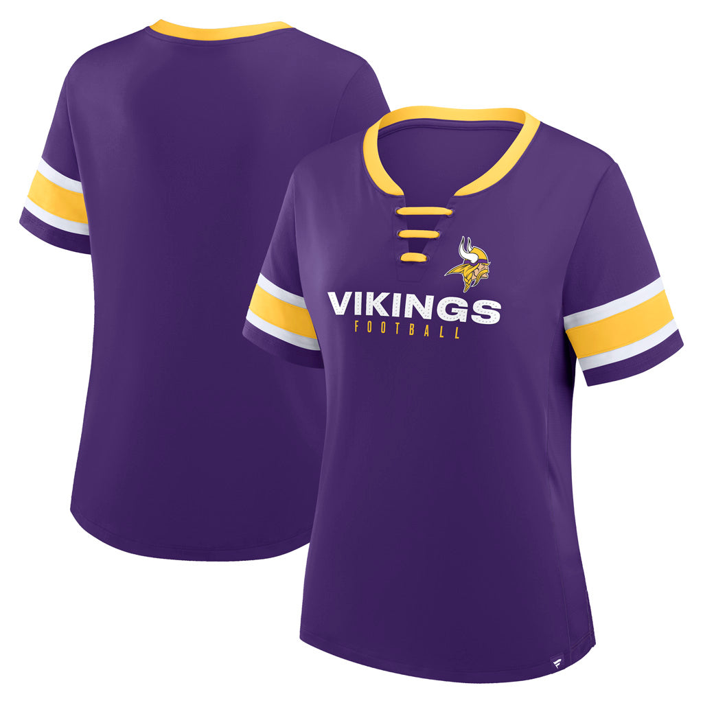 NFL Minnesota Vikings Women's Fanatics Draw Play Athena Lace-Up Top - Purple