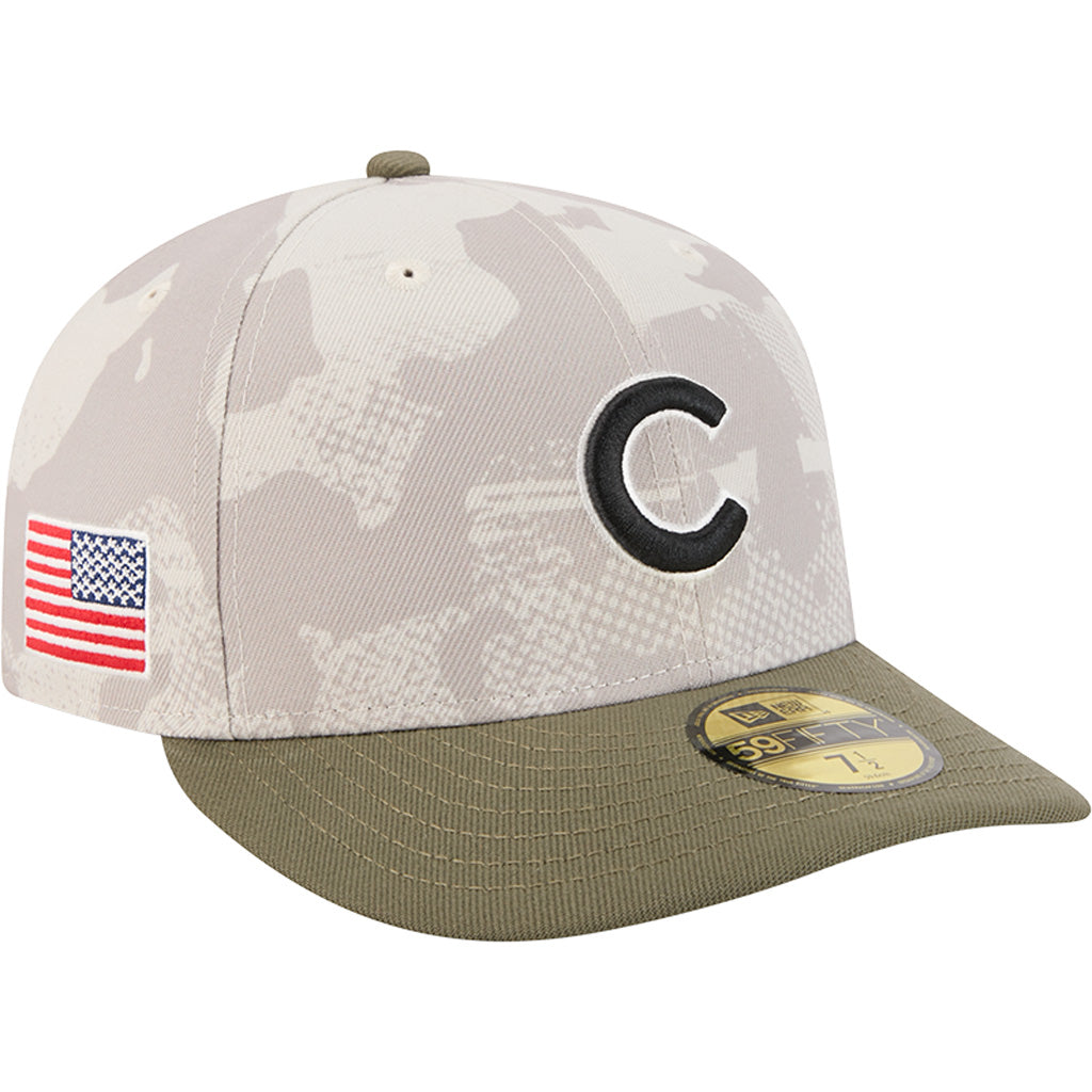 MLB Chicago Cubs New Era 2025 Armed Forces Day 59FIFTY Fitted Hat - Stone