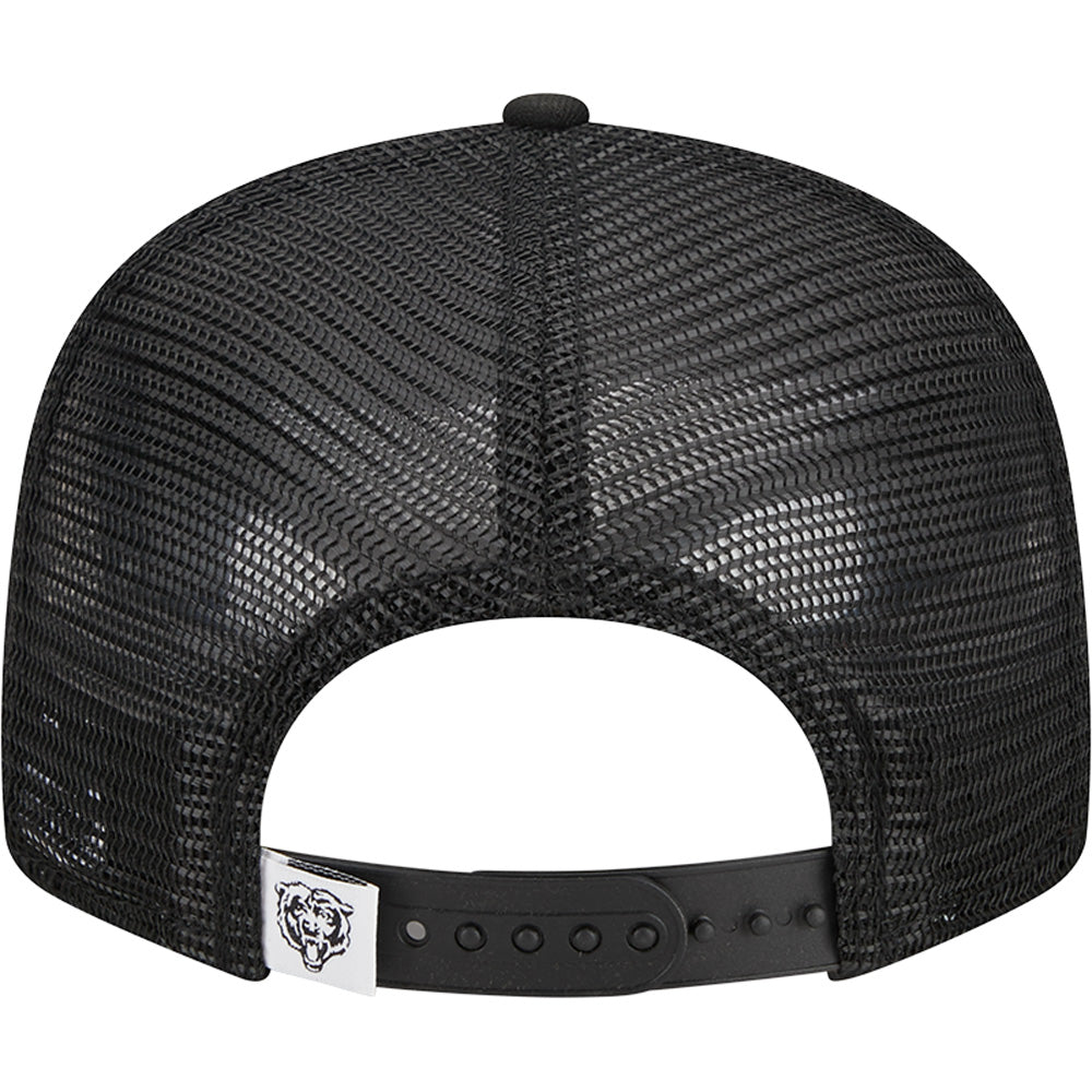 NFL Chicago Bears New Era Black & White 9FIFTY Snapback Trucker Hat - Black