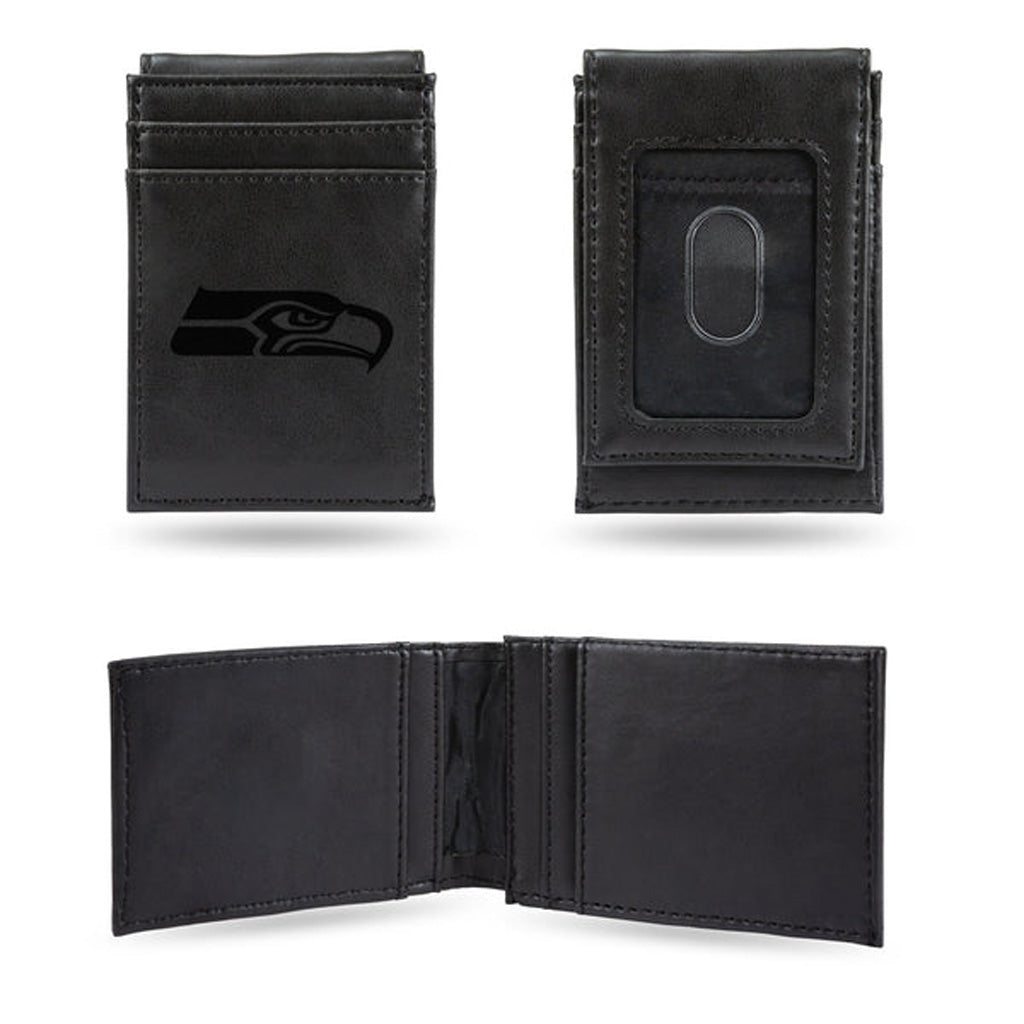 NFL Seattle Seahawks Rico Front Pocket Wallet - Black