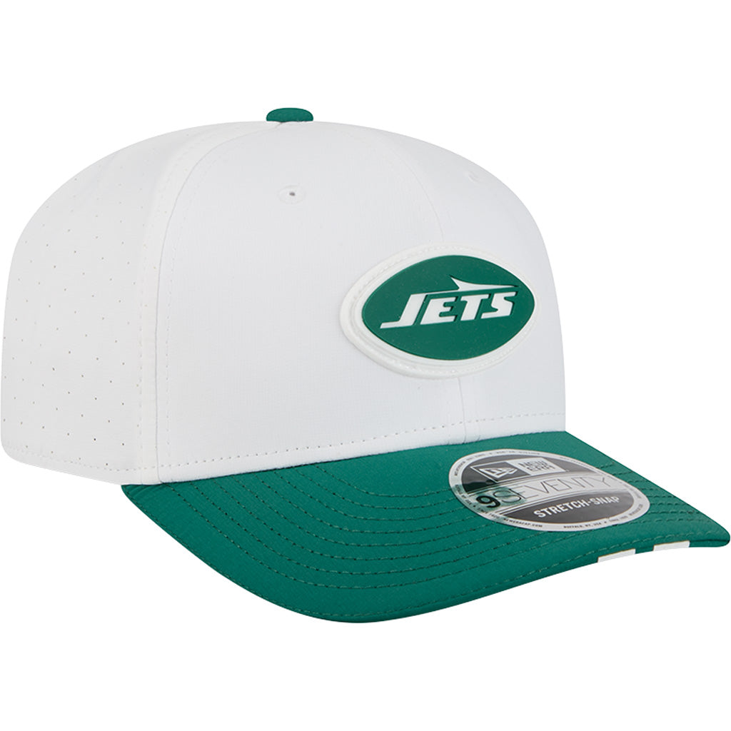 NFL New York Jets New Era 2025 Training 9SEVENTY Stretch-Snapback Hat - White