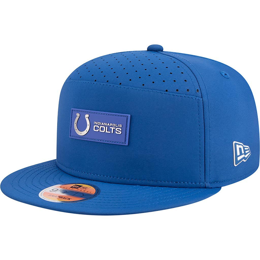NFL Indianapolis Colts New Era 2025 Sideline 9FIFTY Split Panel Snapback Hat - Blue