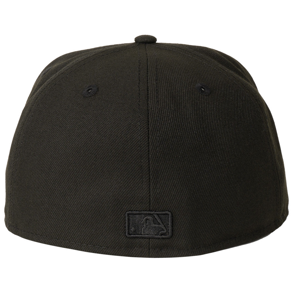 MLB Arizona Diamondbacks Black On Black Snakehead 59FIFTY Fitted Hat - Black